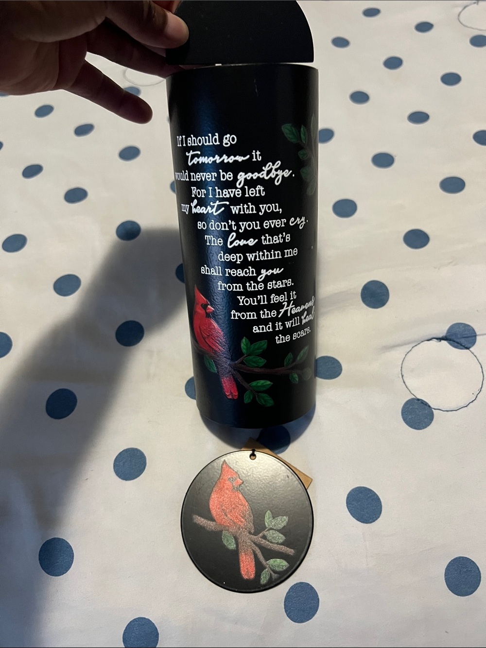 Sonnet Chime Black and Red Cardinal
Tomorrow" Cylinder Sonnet